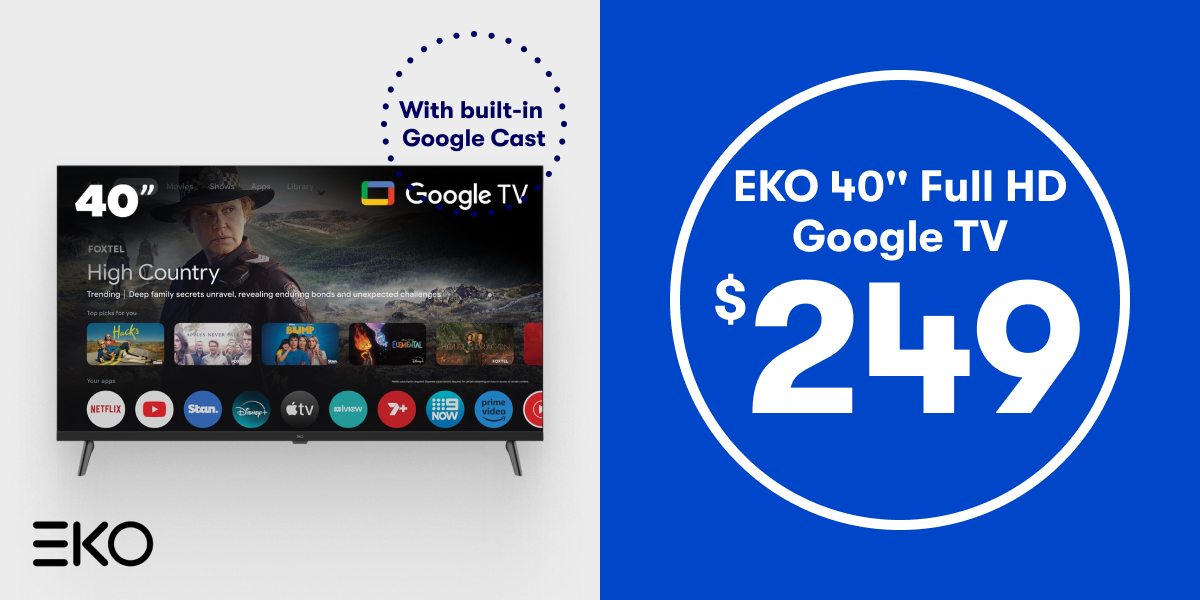 $249 EKO 40'' Full HD Google TV with built-in Google Cast