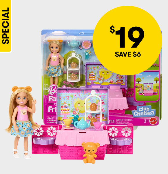 Barbie Family and Friends Club Chelsea Pop-Up Tea Party Playset