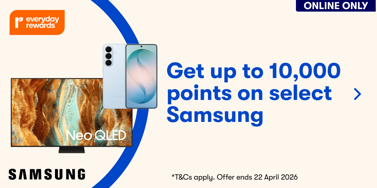Get up to 10,000 points on select Samsung | *T&Cs apply. Offer ends 22 April 2026