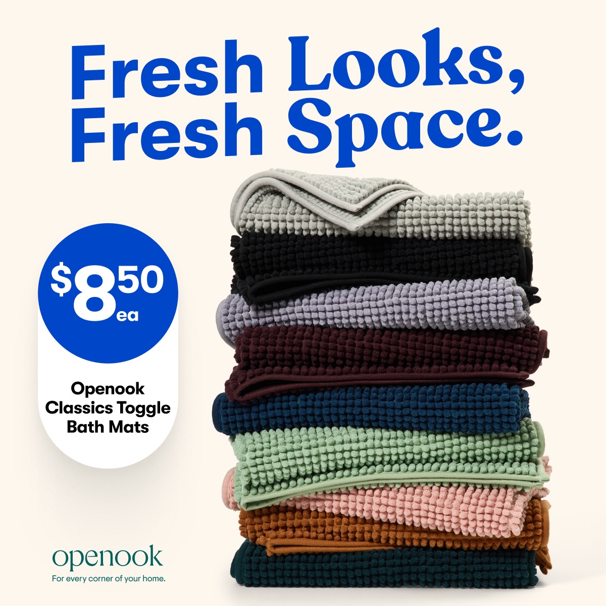 Openook Classics Toggle Bath Mats $8.50ea