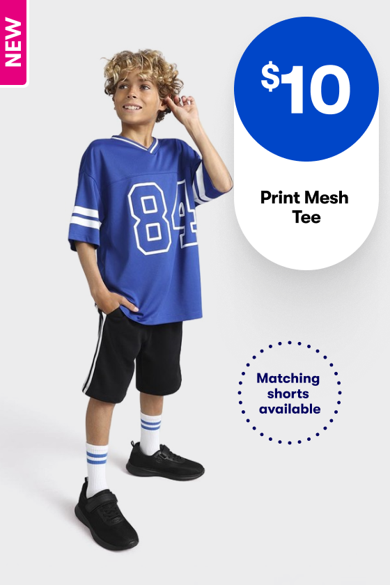 $10 Print Mesh Tee