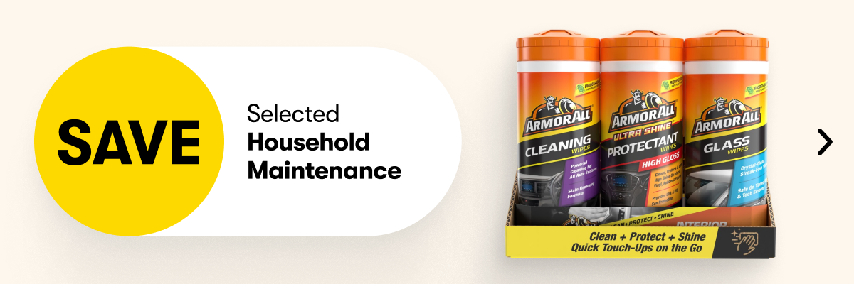 SAVE on selected Household Maintenance