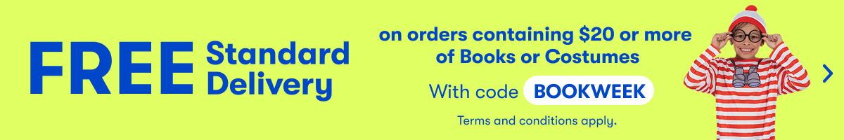 FREE Standard Delivery on orders containing $20 or more of Books or Costumes with code: BOOKWEEK | T&Cs Apply