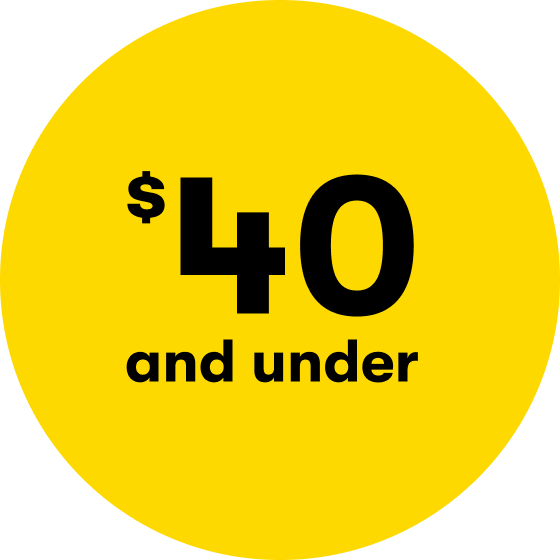 $40 and under
