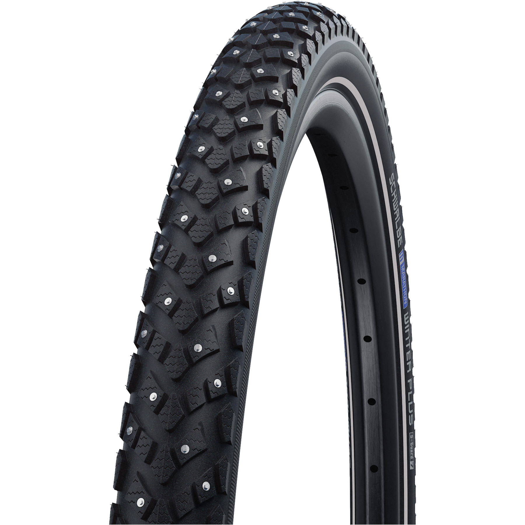 Schwalbe Marathon Winter Plus Drahtreifen - Performance | Winter | Smart Guard - E-25 - 28x1.60'' | Black Reflex