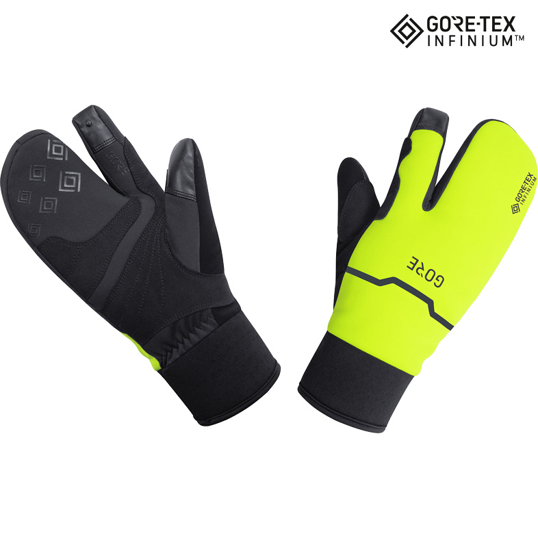 GOREWEAR GORE-TEX INFINIUM™ Thermo Split Handschuhe - schwarz/neon yellow 9908