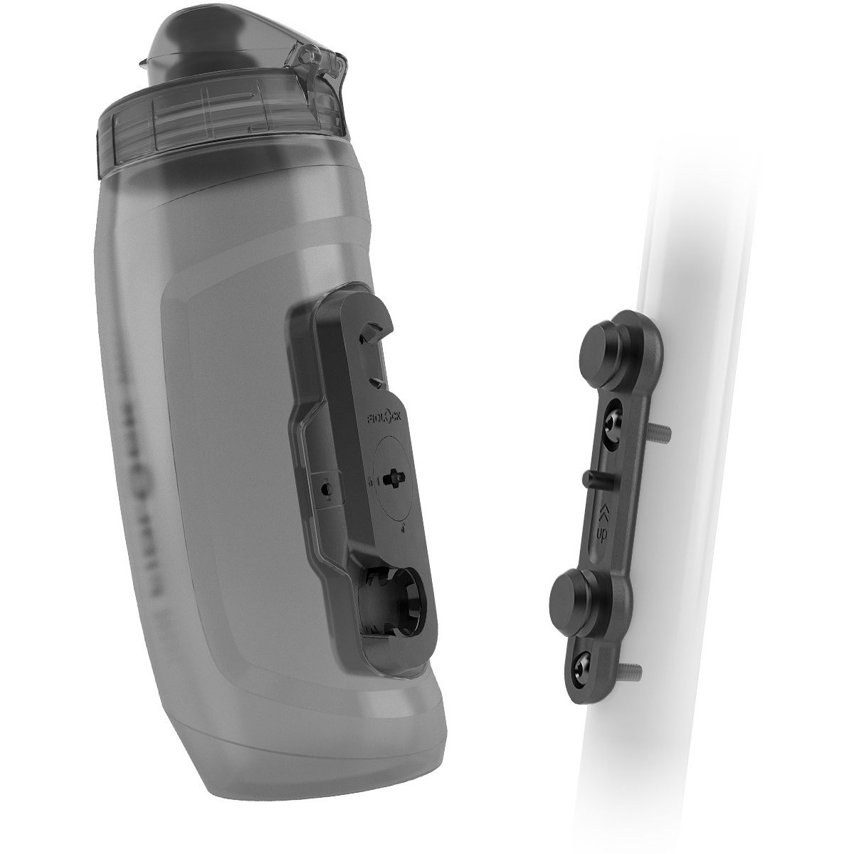 Fidlock Bottle Twist Set Trinkflasche 590 ml + Bike Base Halterung - transparent black