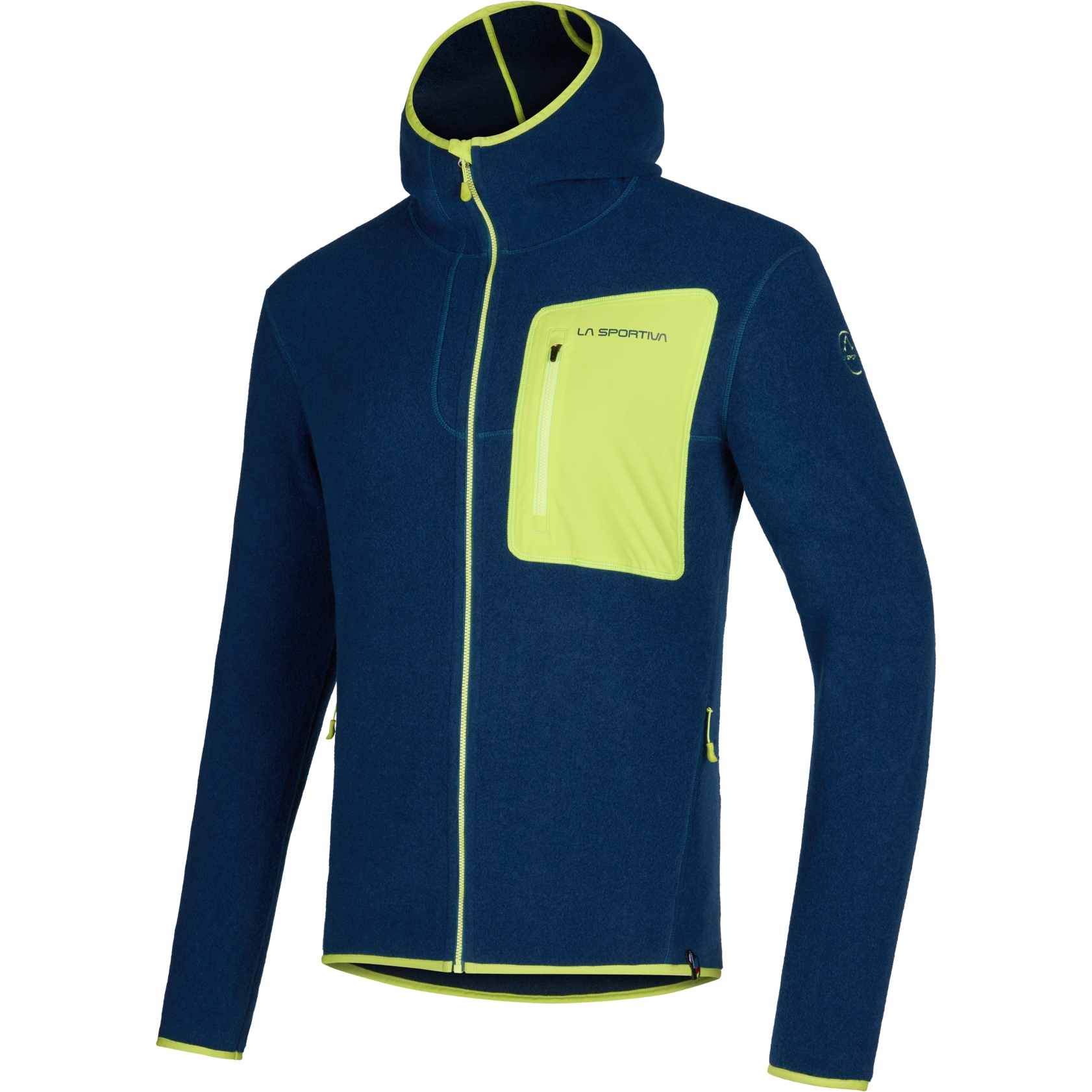 La Sportiva Agon Kapuzenjacke Herren - Storm Blue/Lime Punch