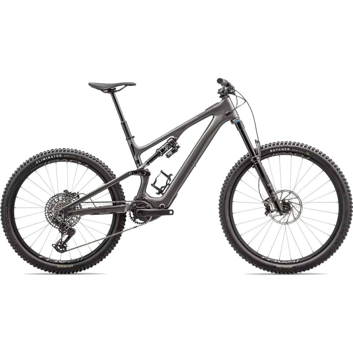 Specialized TURBO LEVO SL EXPERT - Carbon E-Mountainbike - 2023 - gloss smoke / gloss black / satin flo red / silver dust