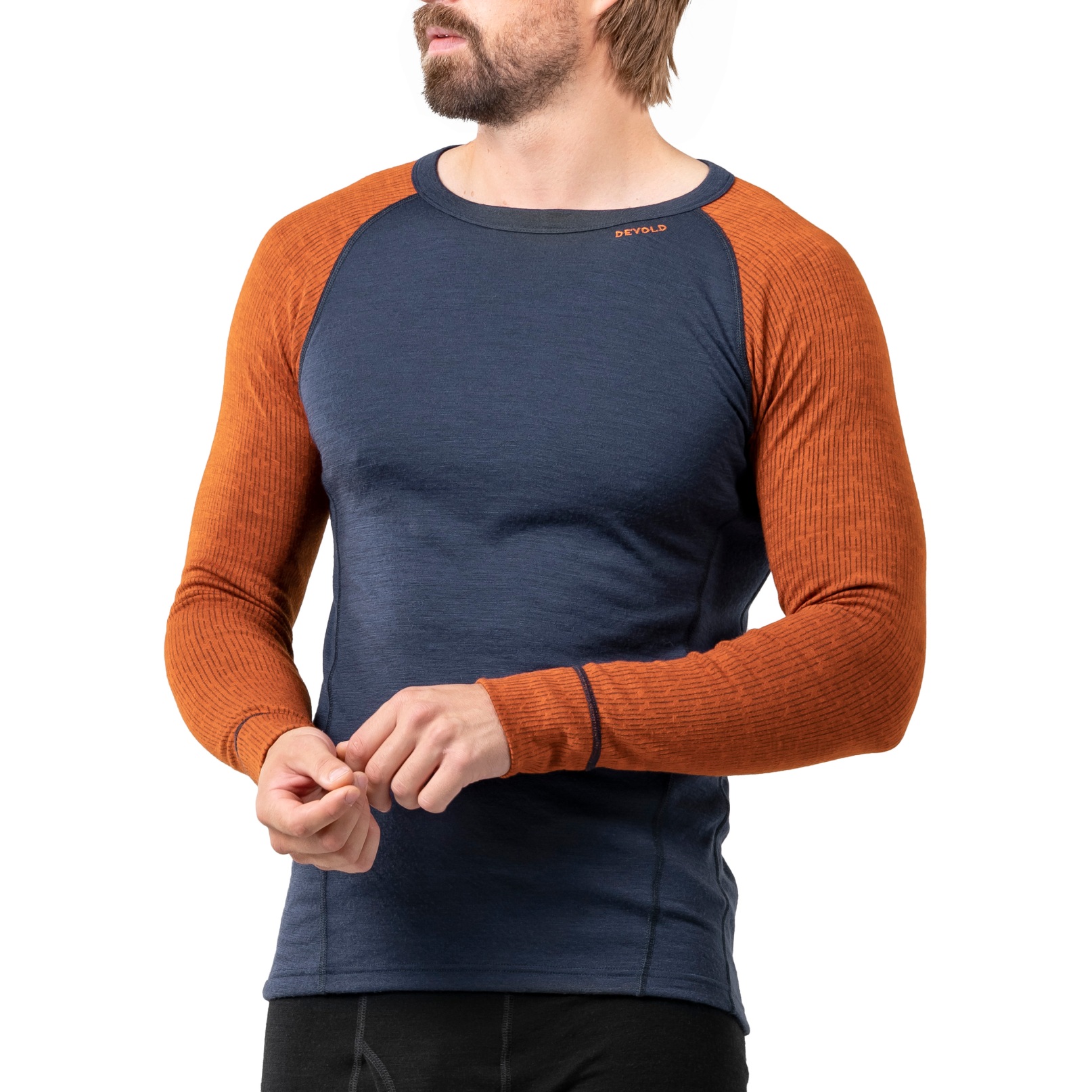 Devold Duo Active Merino 205 Langarm-Shirt Herren - 130 Flame/Ink