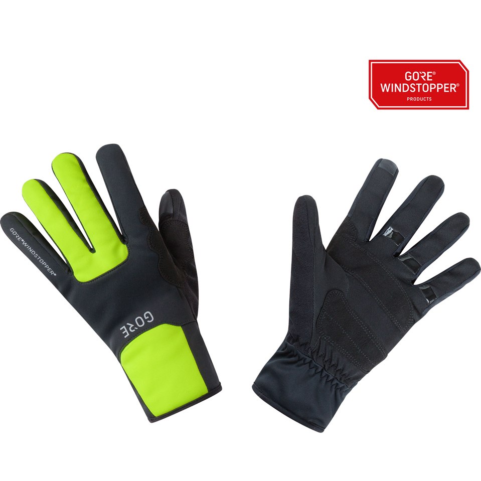 GOREWEAR GORE® WINDSTOPPER® Thermo Handschuhe - schwarz/neon yellow 9908