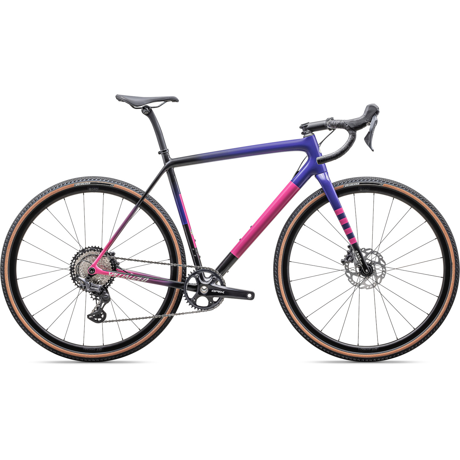 Specialized CRUX COMP - Carbon Gravel Bike - 2025 - gloss carbon / purple haze / rebel pink / birch