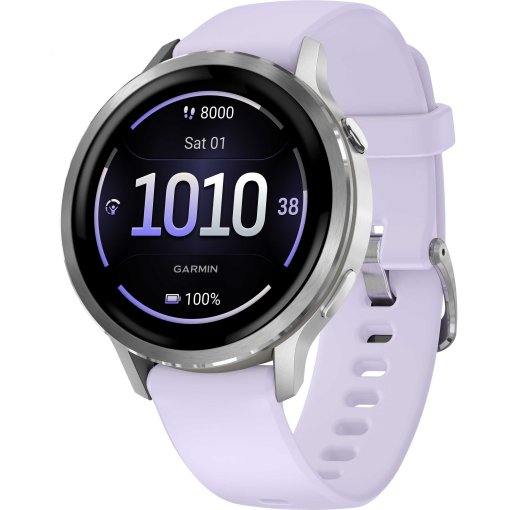 Garmin Venu 4 GPS Smartwatch - 41mm - Grau/Silber/Lavendelblau