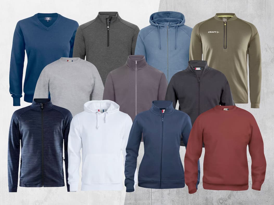 Mix trøjer fra ﻿Clique, Craft, Cutter & Buck på kryds og tværs