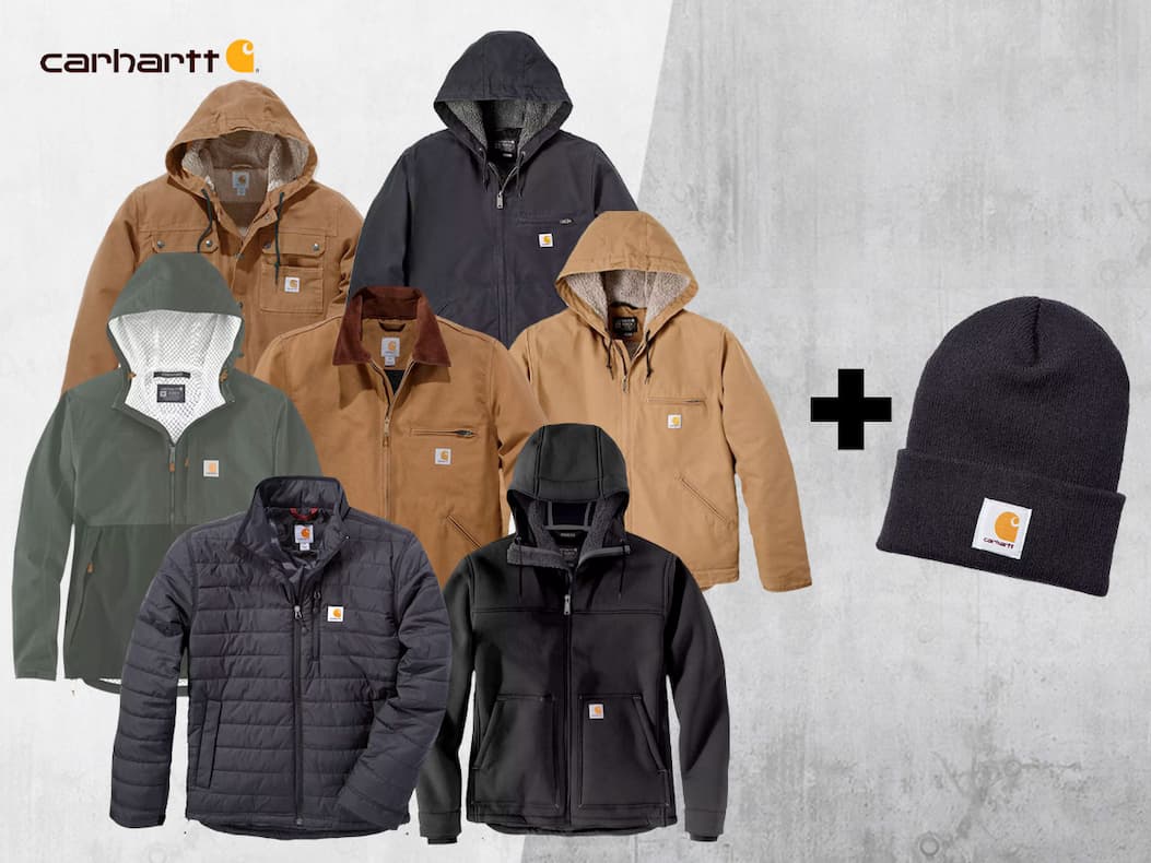 Köp en Carhartt-jacka + få gratis mössa! 🤩