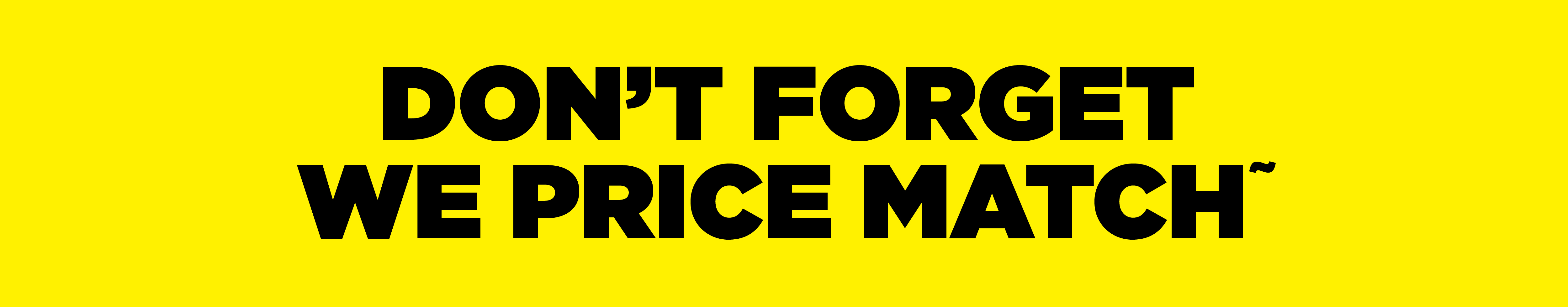 We Price Match