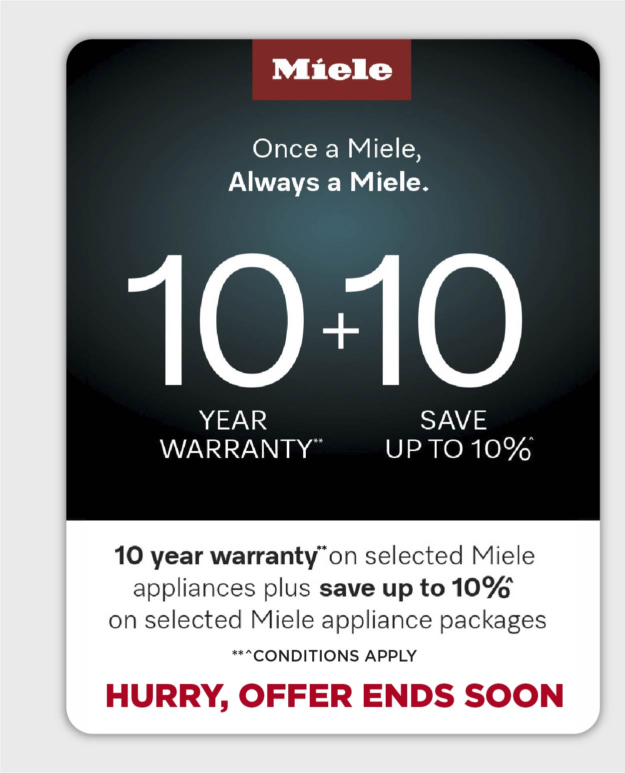 Miele 10+10 Offer