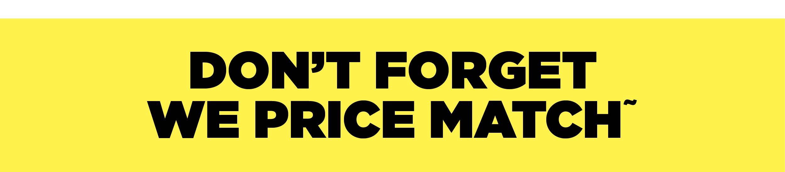 We price match