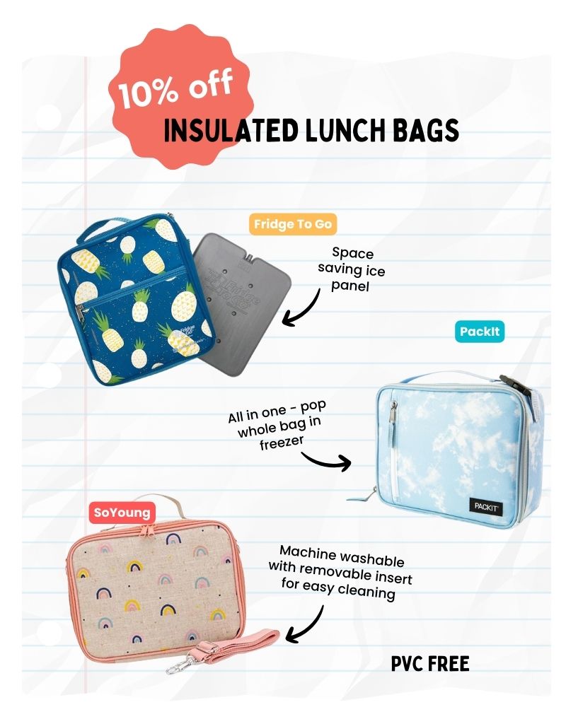 10% off PVC free insulated lunch bags at Biome