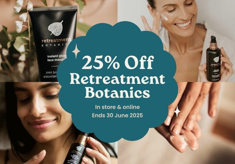 25% off Retreatment Botanics Skin Care In store and online