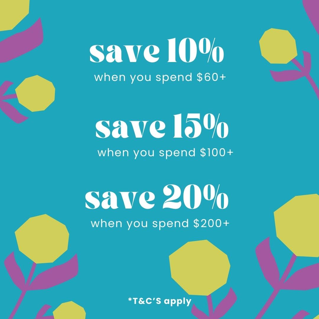 Spend & Save offer on now in stores and online