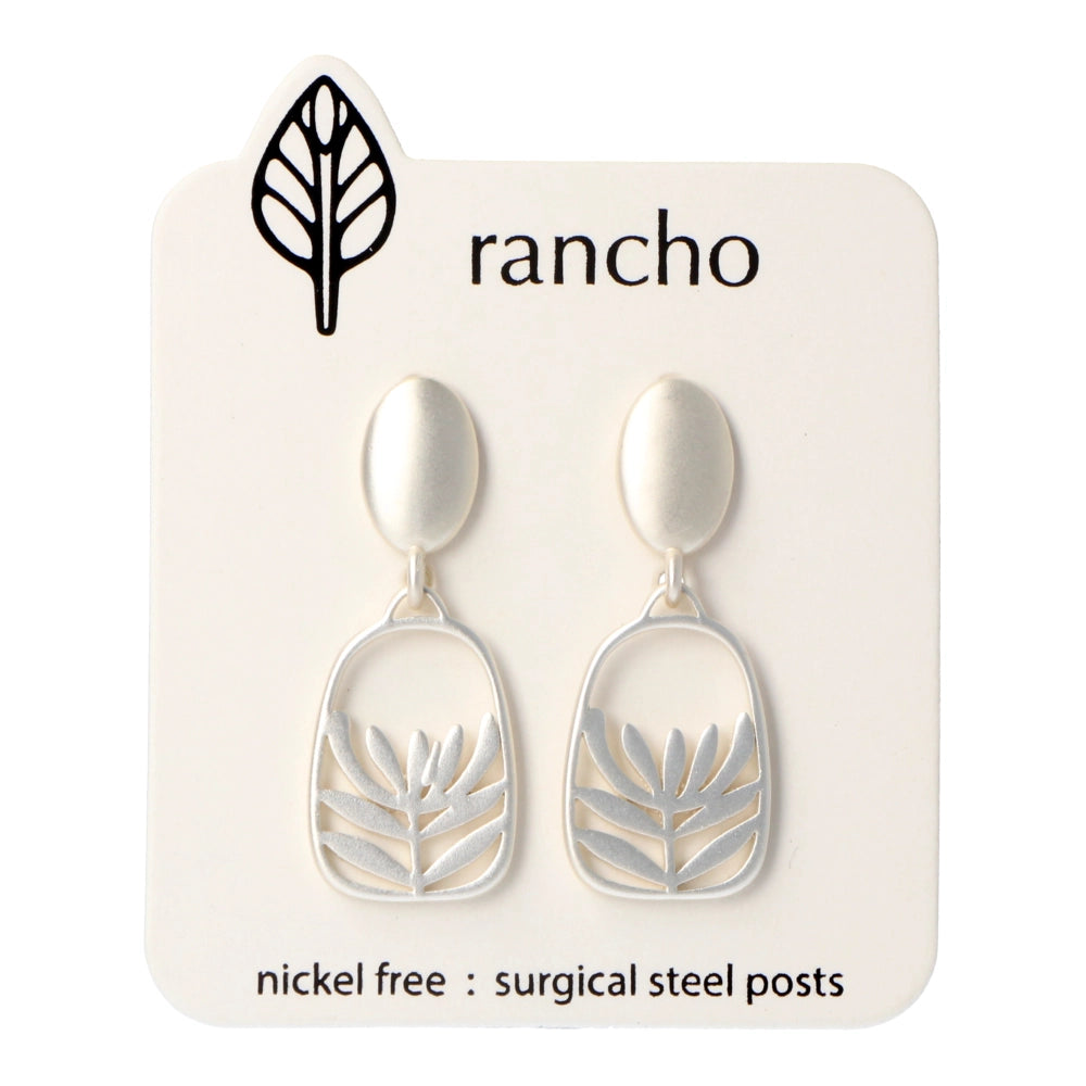 Image of Rancho Earrings - Leucadendron on Oval
