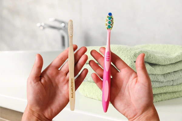 Click here to learn more about plastic in toothbrushes