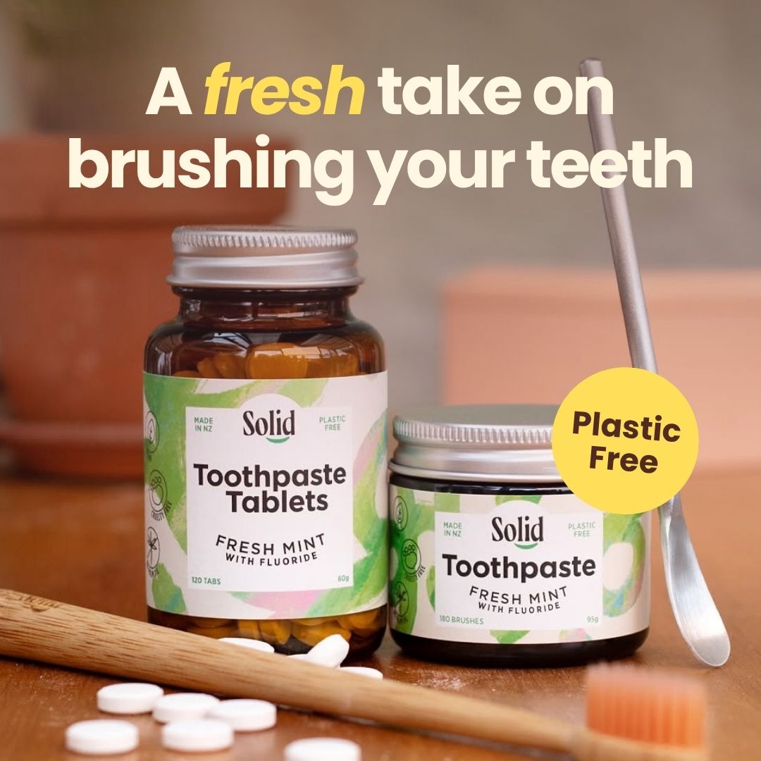 Solid Plastic Free Tooth Care made in NZ