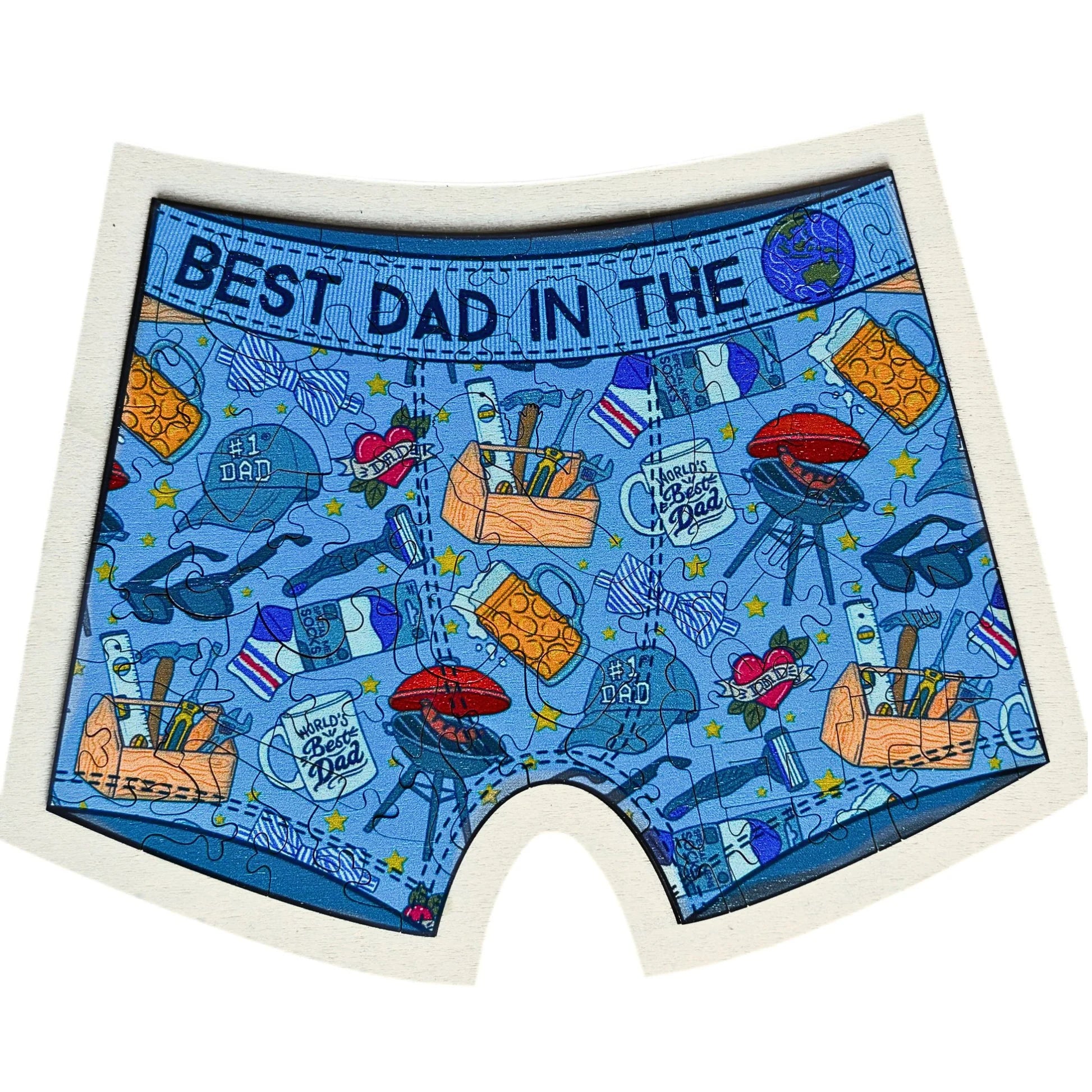 Image of Wooden Jigsaw Puzzle - Best Dad