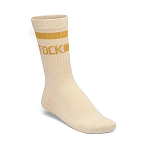 Cotton Tennis Socks - Oatmeal/Archive Yellow