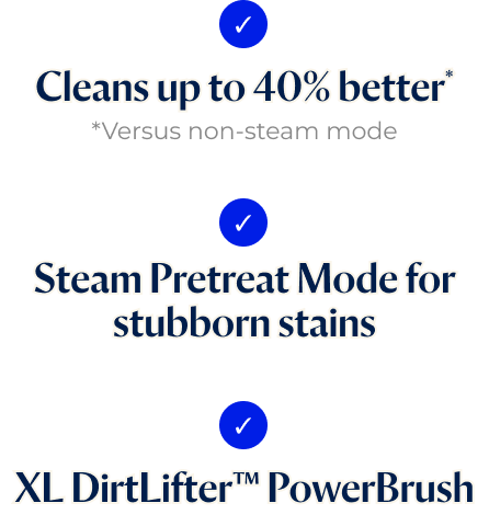 Cleans up to 40% better*