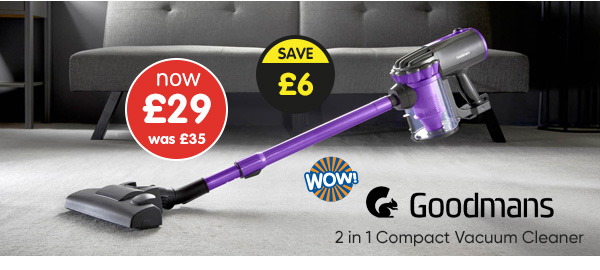 Goodmans 2 in 1 Compact Vacuum Cleaner