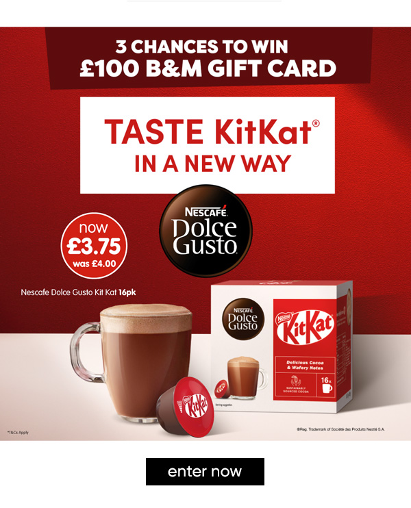 THREE Chances to WIN a £100 B&M Gift Card, Courtesy of Nescafe Competition