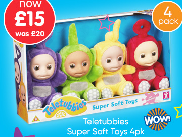 Teletubbies Super Soft Toys 4pk