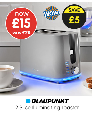 Blaupunkt 2 Slice Illuminating Toaster - Grey