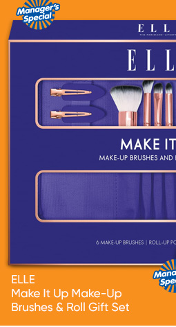 ELLE Make It Up Make-Up Brushes & Roll Gift Set