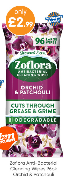 Zoflora Anti-Bacterial Cleaning Wipes 96pk - Orchid & Patchouli