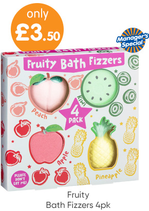 Fruity Bath Fizzers 4pk