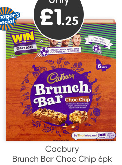 Cadbury Brunch Bar Choc Chip 6pk