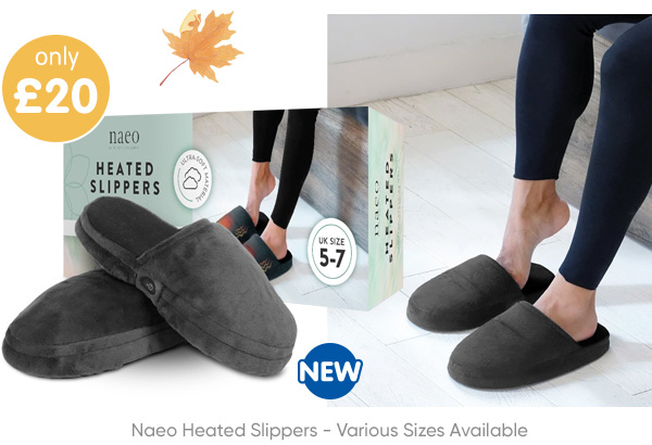 Naeo Heated Slippers - Various Sizes Available