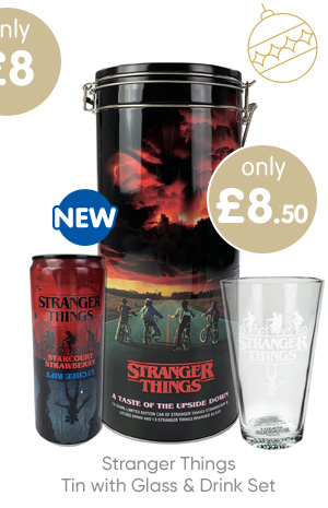 Stranger Things Tin with Glass & Drink Set