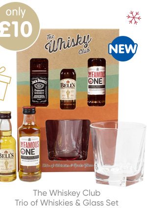 The Whiskey Club Trio of Whiskies & Glass Set