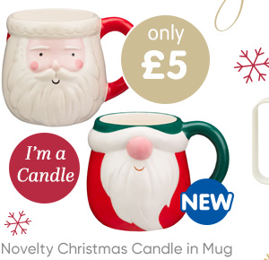 Novelty Christmas Candle in Mug