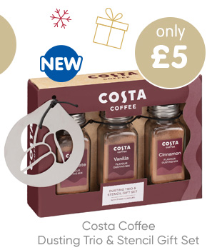 Costa Coffee Dusting Trio & Stencil Gift Set