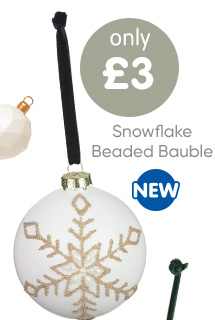 Snowflake Beaded Bauble