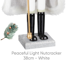 Peaceful Light Nutcracker 38cm - White