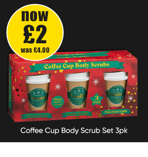 Coffee Cup Body Scrub Set 3pk