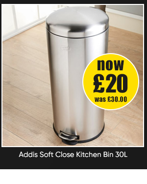 Addis Soft Close Kitchen Bin 30L - Stainless Steel