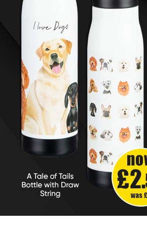 A Tale of Tails Bottle with Draw String