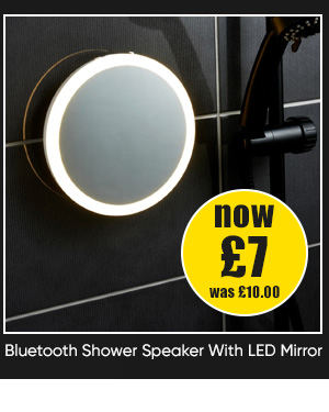 Bluetooth Shower Speaker With LED Mirror